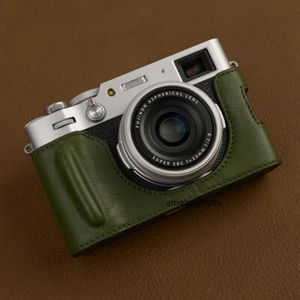 Leather Half Case for Fujifilm X100VI Camera Handmade Cover Insert - Picture 1 of 14