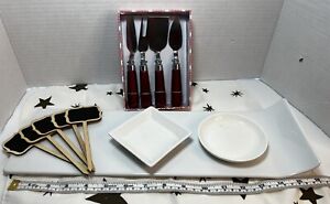 Cheese Plate Set included with two olive or jelly dishes, five cheeseboard Write