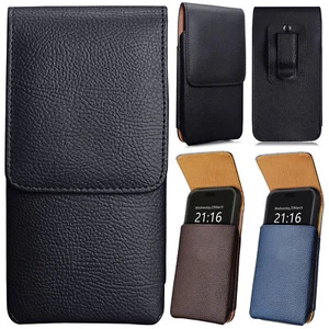 Vertical Leather Belt Clip Loops Phone Case Cover For Samsung Galaxy S10 S9 S8 - Picture 1 of 37