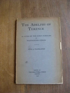 Terence: The Adelphi, Parallel Latin & English Text, Westminster School 1928 - Picture 1 of 8