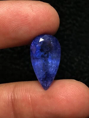Piedras preciosas de tanzanita natural de 10 quilates con forma de pera bonito color y brillo de Tanzania Foto 1 de 4