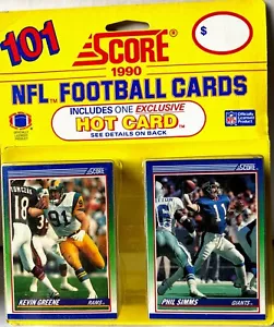 1990 Score NFL 101 Card Set Includes 1 HOT Card - Seau Montana Rice Monk & Elway - Picture 1 of 12