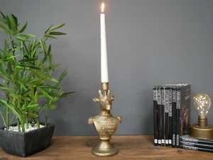 Extravagante Oro Animal Jirafa Cónico Cena Candelabro Portavelas Estatua Adorno - Imagen 1 de 9