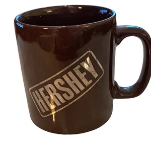 Rare Vintage Hershey Mug - Brown - Silver Lettering - 8 oz Staffordshire England - Picture 1 of 7