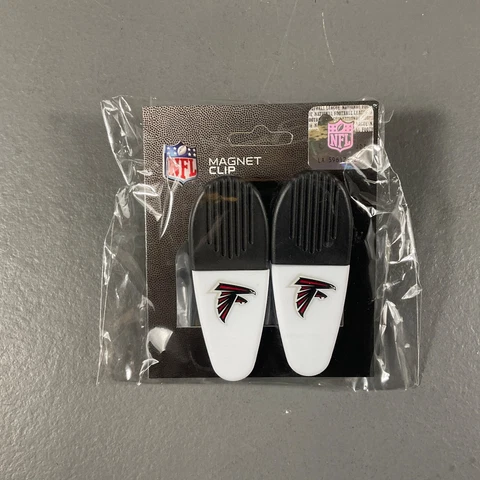 Atlanta Falcons Magnetic Clip Chip Bags Fridge NFL Football Black White Red Cover