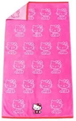 SANRIO HELLO KITTY BEACH TOWEL 100% COTTON 34 in x 63 in NWT - Image 1 of 4