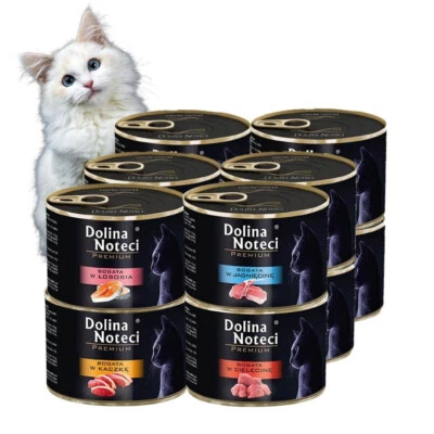 Dolina Noteci Premium Feuchtfutter für Katzen Mix aus Geschmäckern 12x185g