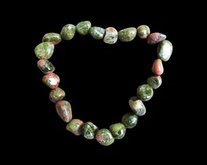 Unakite Stone Stretch Bracelet - Picture 1 of 2