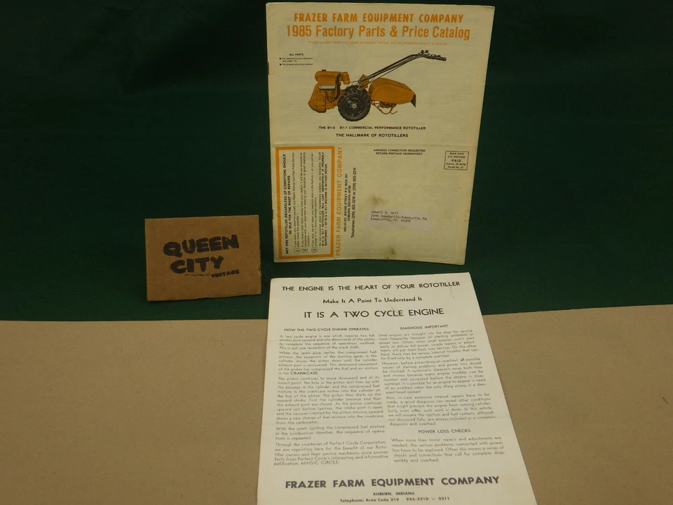 Catálogo de piezas de fábrica Frazer Rototiller/Tiller vintage B1-7 B1-6 edición 1985 Foto 1 de 4