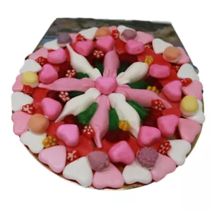 Gommes de Fruits Girly Pizza Dans Pizza Carton Étanches Soudé 450g - Bild 1 von 1