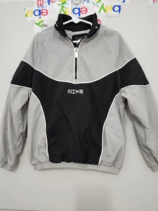 Nike Jacket Boys 6/7 Black Sportswear Amplify Anorak 1/4 Zip Pullover Colorblock - Picture 1 of 17