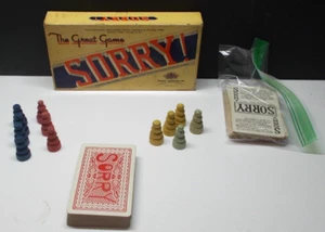 Vintage Parker Brothers Sorry Games Pieces Tokens Cards Not Complete - Picture 1 of 8