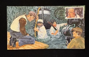 FDC ART KOBER HAND-PAINTED CACHET #4671 GREAT FILM DIRECTOR JOHN HUSTON - Picture 1 of 2