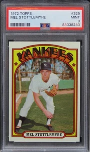 1972 Topps Mel Stottlemyre #325 PSA 9 MINT - Picture 1 of 2