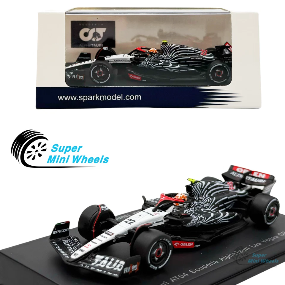 Sparky 1:64 F1 AlphaTauri AT04 #22 Yuki Tsunoda - Las Vegas GP 2023 - Y363 - Image 1 of 4