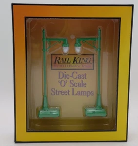 MTH 30-1032 O Scale Green Die-Cast Street Lamps # 64 Die Cast (Set of 2) - Picture 1 of 4