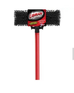 Libman schwarz & rot strapazierfähige Scheuerbürste schwarz & rot Stahlgriff - Bild 1 von 9