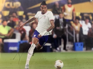 Foto A4 firmada por Damion Downs con certificado de autenticidad - USMNT / EE. UU. / Southampton - Imagen 1 de 1