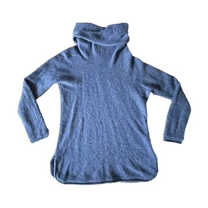 James Perse Cowl Neck Sweater 100% Pure Cashmere Navy Blue Size 1 Women - Picture 1 of 9