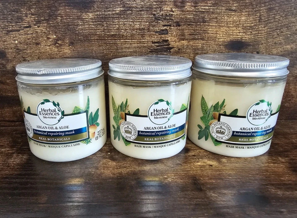 3 Herbal Essences Bio-Renew Argan Oil & Aloe Botanical Repairing Hair Mask 8 Oz - Image 1 of 1