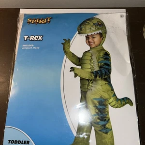 T-Rex Dinosaurier Kostüm Geist Halloween Kleinkind 2T Overall/Kapuze***LESEN - Bild 1 von 11