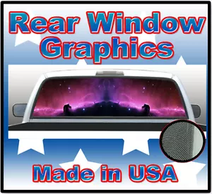 Nebula See Thru Rear Window Perforated Graphic Truck 22" x 65" Decal Sticker - Picture 1 of 2