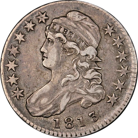 1813 Bust Half Dollar Choice XF 0-108 R.4 Superb Eye Appeal Strong Strike Cover