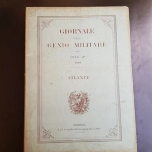 Giornale del Genio Militare Anno 4° 1866 Atlante Torino 9 tav. litografiche - Foto 1 di 3