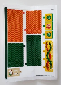 LEGO STICKER SHEET ONLY DRAGON BOAT RACE 80103 New from set 80103stk01 - Picture 1 of 1