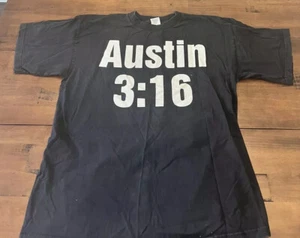 T-shirt vintage '98 Austin 3:16 Stone Cold XL nera double face WWF - Foto 1 di 4