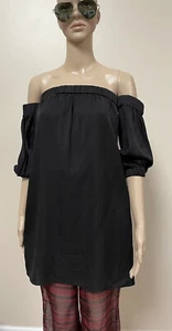 Milly Women’s Top Size P Black Silk New - Picture 1 of 9