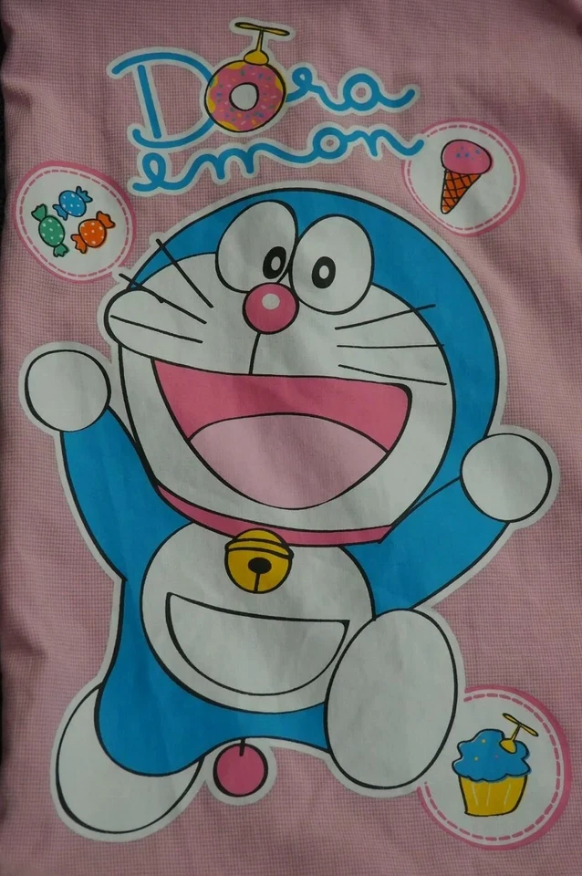 Camisa Robótica Gato Anime Doraemon Manga Ropa para Dormir Botones Cool Planet Rosa Foto 1 de 4