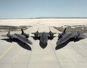Three SR-71s "Blackbird" aircraft on Ramp 12X18 Photograph NASA D - Picture 1 of 1