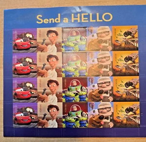 Disney HELLO Postage Stamp Sheet - Picture 1 of 1