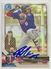 ROYCE LEWIS RC SIGNED IP 2018 BOWMAN CHROME REFRACTOR BDC-87 ROOKIE AUTO