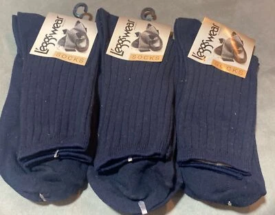 LOTE DE 3 Leggings Usar Mujer Azul Marino Pantalón Calcetines Talla Única Leggings Usar NUEVO Foto 1 de 4