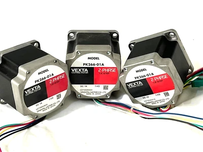 LOT OF-3-Vexta Stepping Motor Model PK266-01a 2-Phase 1.8" Step -GOOD USED. - Image 1 of 4