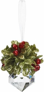 Ganz Kissing Krystals Acrylic Mistletoe Xmas Ornament - 2" Clear - KK243 - Picture 1 of 1