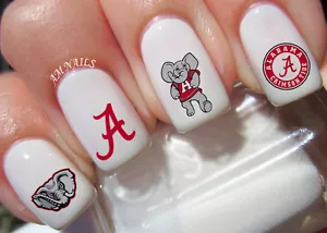 Alabama Crimson Tide Nail Art Aufkleber Transfers Aufkleber 52er Set - A1336 - Bild 1 von 2