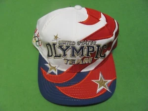 Vintage 90's United States Olympic Team Starter Snapback Shark Tooth Hat/Cap NWT - Picture 1 of 7