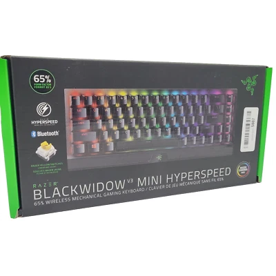 Razer BlackWidow V3 Mini HyperSpeed – 65% Wireless RGB Keyboard, Yellow Switches - Image 1 of 4