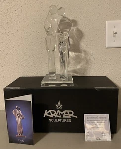 Kramer Sculptures Blown Glass Family Four Minimalist Signed Modern - Picture 1 of 8
