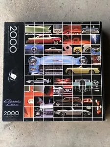 Vintage Classic Cars Jigsaw Puzzle 2000 pcs 1987 Sealed! Man cave Garage - Picture 1 of 1