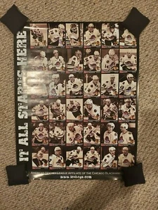 Vintage 2008-09 Rockford IceHogs Poster About 17.5"x22.5" RARE Corey Crawford - Picture 1 of 5