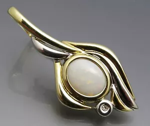 DISEÑO MADURO - ELEGANTE COLGANTE DIAMANTE ÓPALO - ORO 585 - Imagen 1 de 6