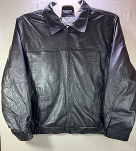 Excelled Leather Bomber Type A-2 Jacket Black US Army/Air Force Men's 3XL EUC - Picture 1 of 14
