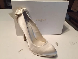 Menbur Platform Pumps Women's Shoes, Ivory, 40 EU, 9M US - Picture 1 of 6
