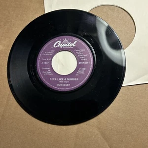 Bob Seger Hollywood Nights/Feel Like A Number 1981 Capitol Records 45 - Picture 1 of 4