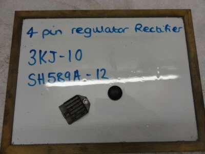 4 PIN REGULATOR RECTIFIER YAMAHA 50 3KJ-10 SH589A-12 - Image 1 of 4