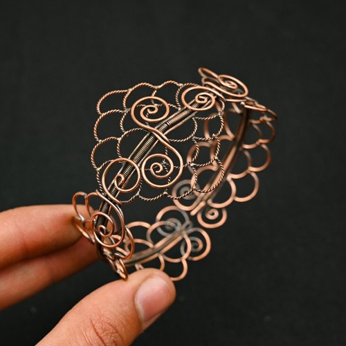 VALENTINO Bracciale avvolto filo di rame regolabile fatto a mano braccialetto gioielli regalo per